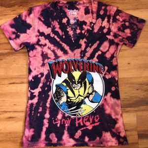 Custom bleached Wolverine is my hero T-shirt